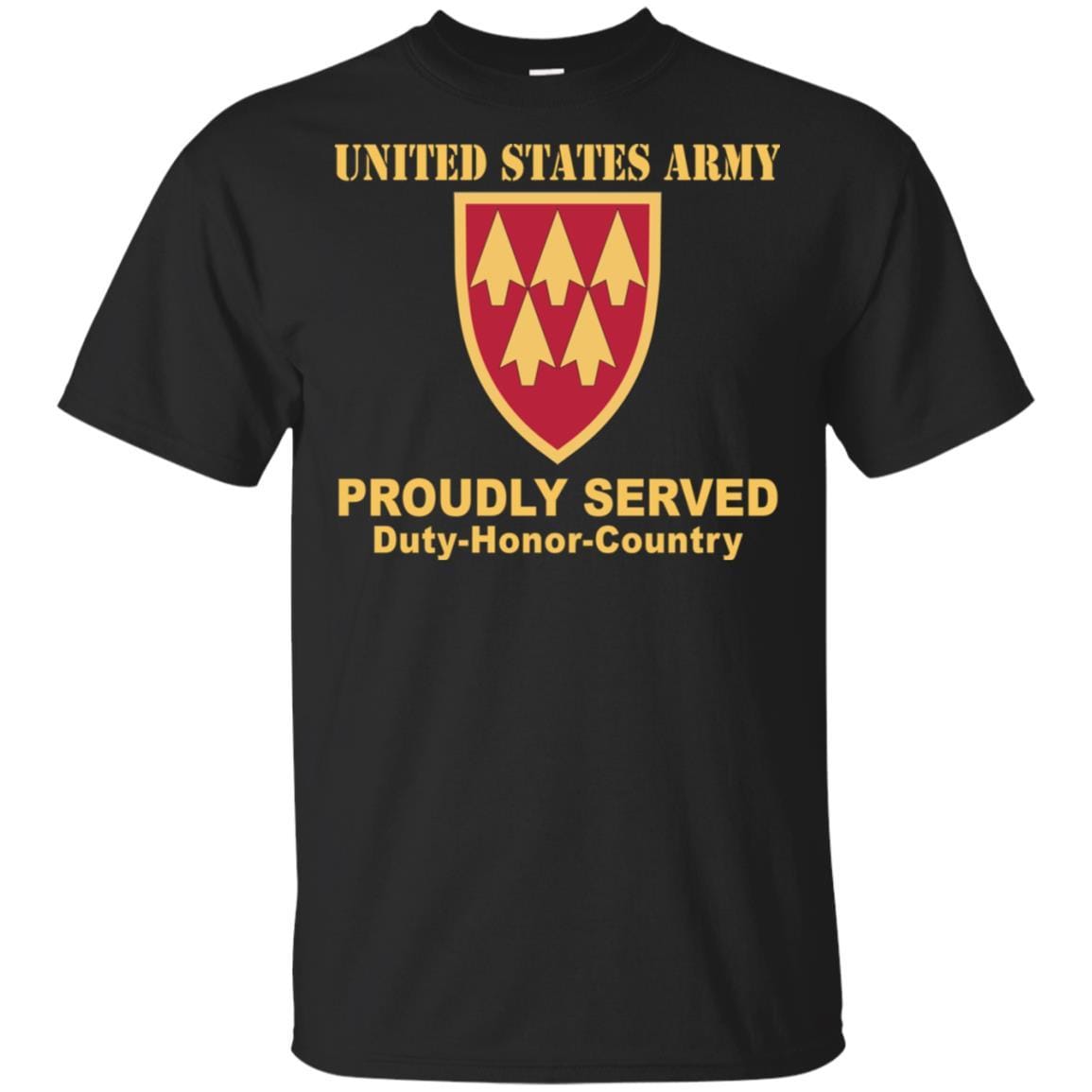 US ARMY 32ND AIR AND MISSILE DEFENSE COMMAND - Proudly Served T-Shirt On Front For Men-TShirt-Army-Veterans Nation