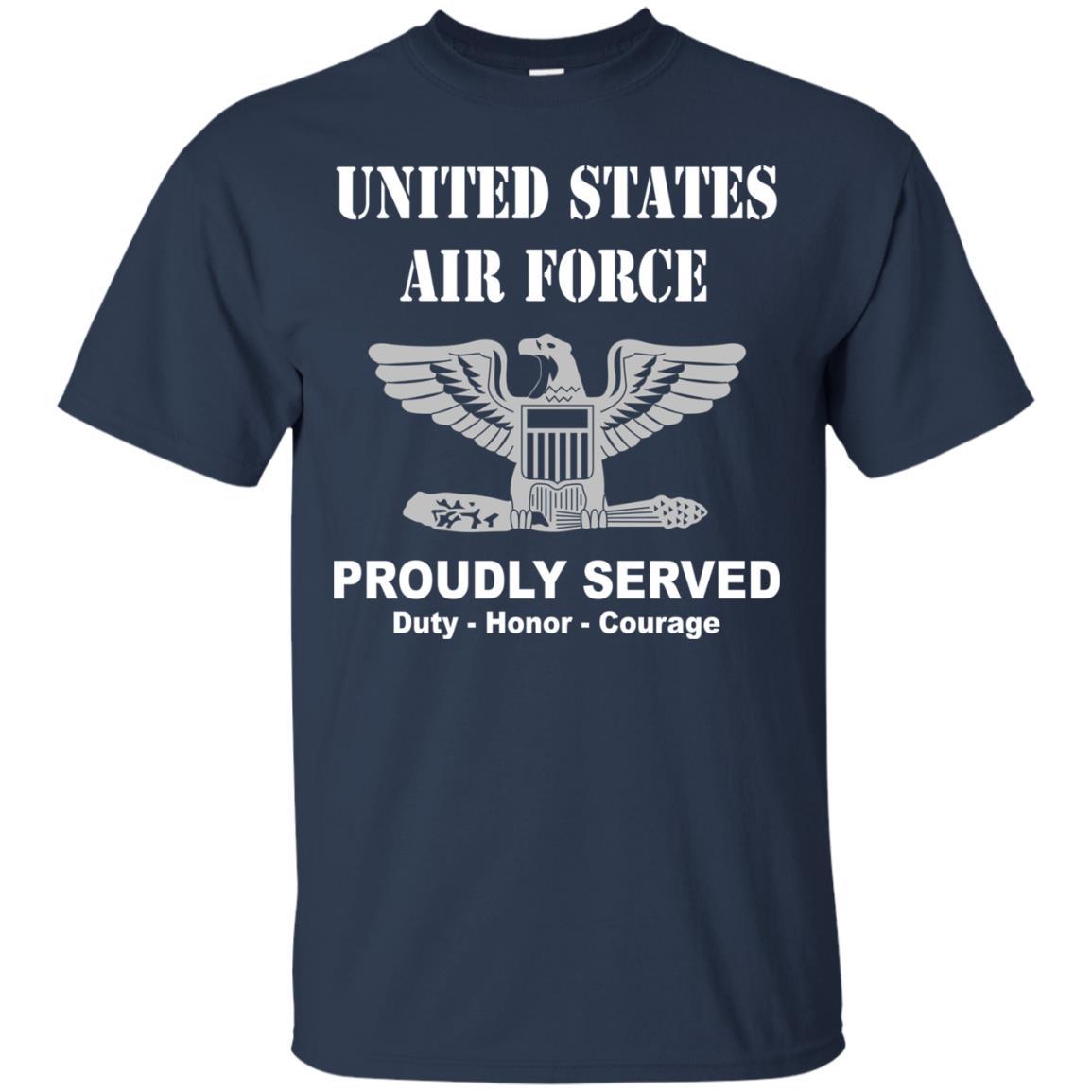 US Air Force O-6 Colonel Col O6 Field Officer Ranks Men Front T Shirt For Air Force-TShirt-USAF-Veterans Nation