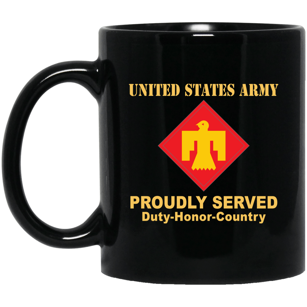 US ARMY 45TH INFANTRY BRIGADE COMBAT TEAM- 11 oz - 15 oz Black Mug-Mug-Army-CSIB-Veterans Nation