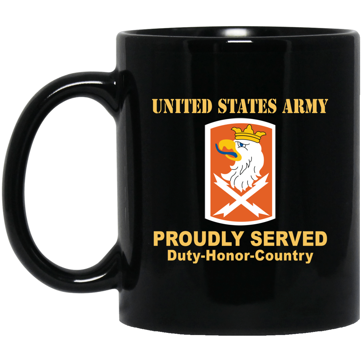 US ARMY 22ND SIGNAL BRIGADE- 11 oz - 15 oz Black Mug-Mug-Army-CSIB-Veterans Nation