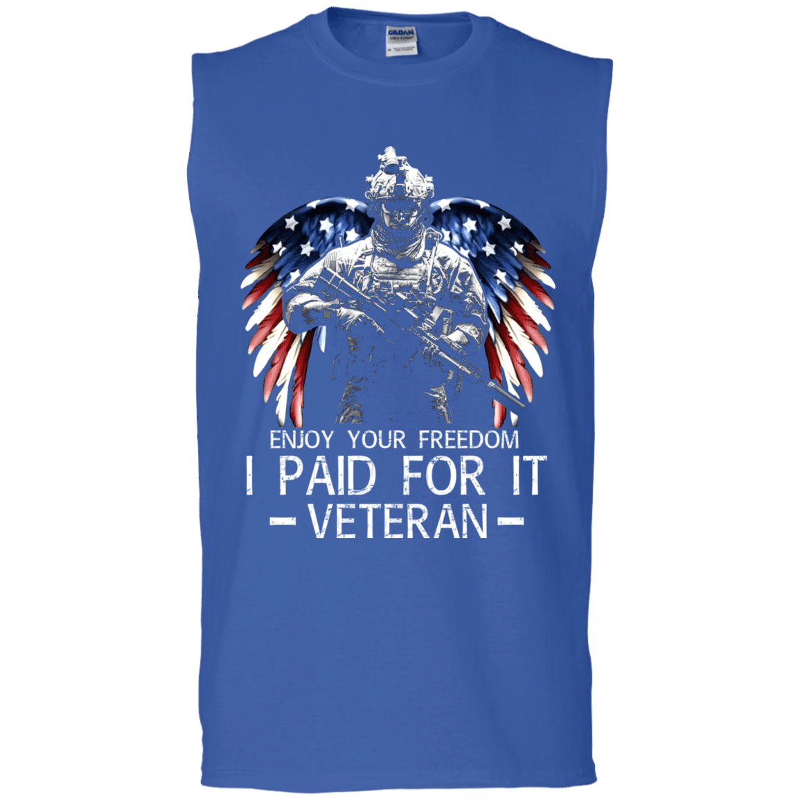 Military T-Shirt "Enjoy your freedom I paid for it Men" Front-TShirt-General-Veterans Nation