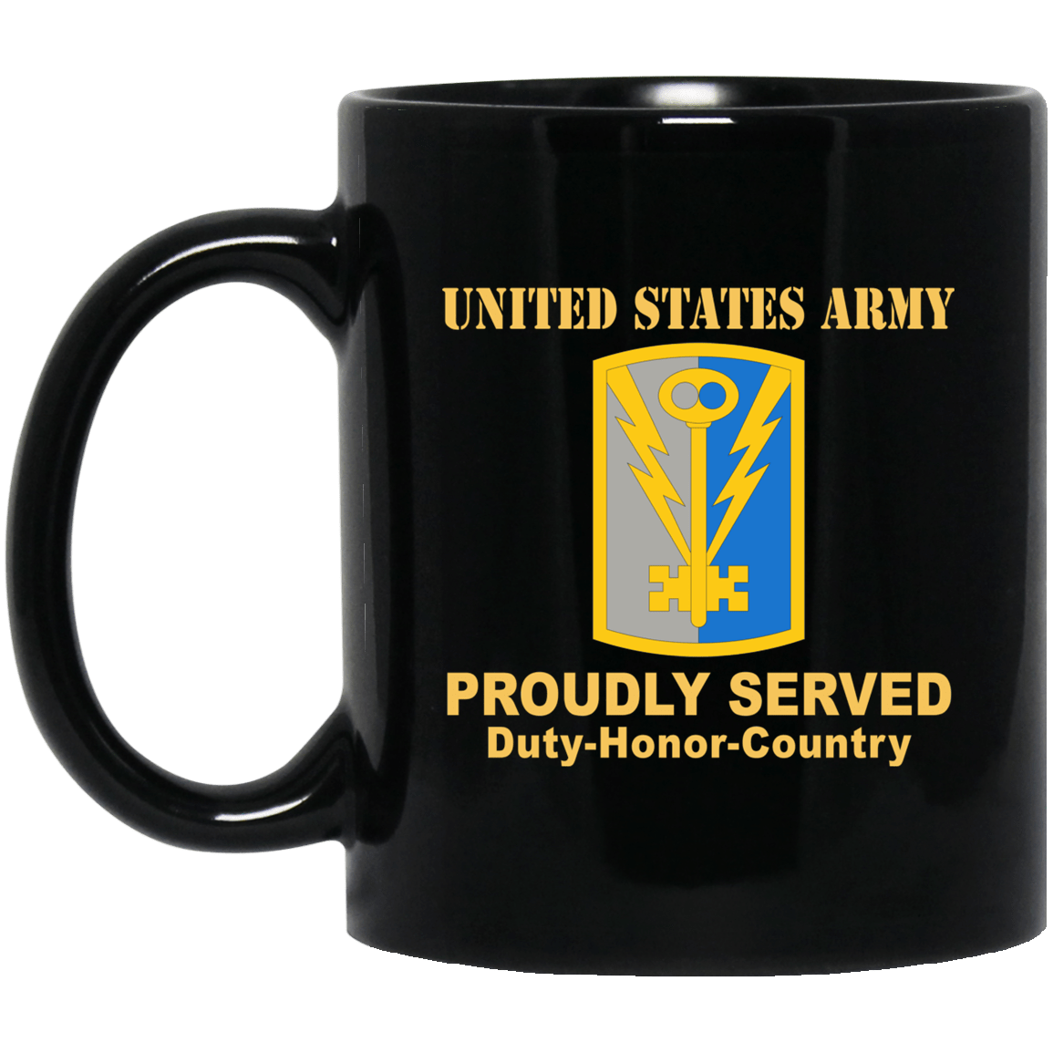 US ARMY 501 MILITARY INTELLIGENCE BRIGADE- 11 oz - 15 oz Black Mug-Mug-Army-CSIB-Veterans Nation