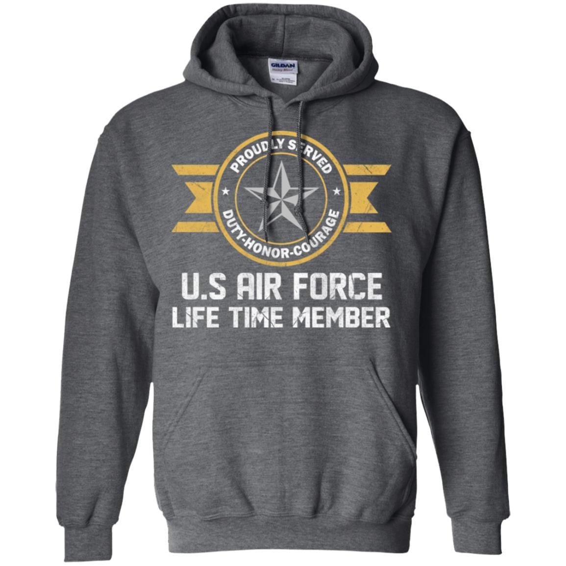 Life time member-US Air Force O-7 Brigadier General Brig O7 General Officer Ranks Men T Shirt On Front-TShirt-USAF-Veterans Nation