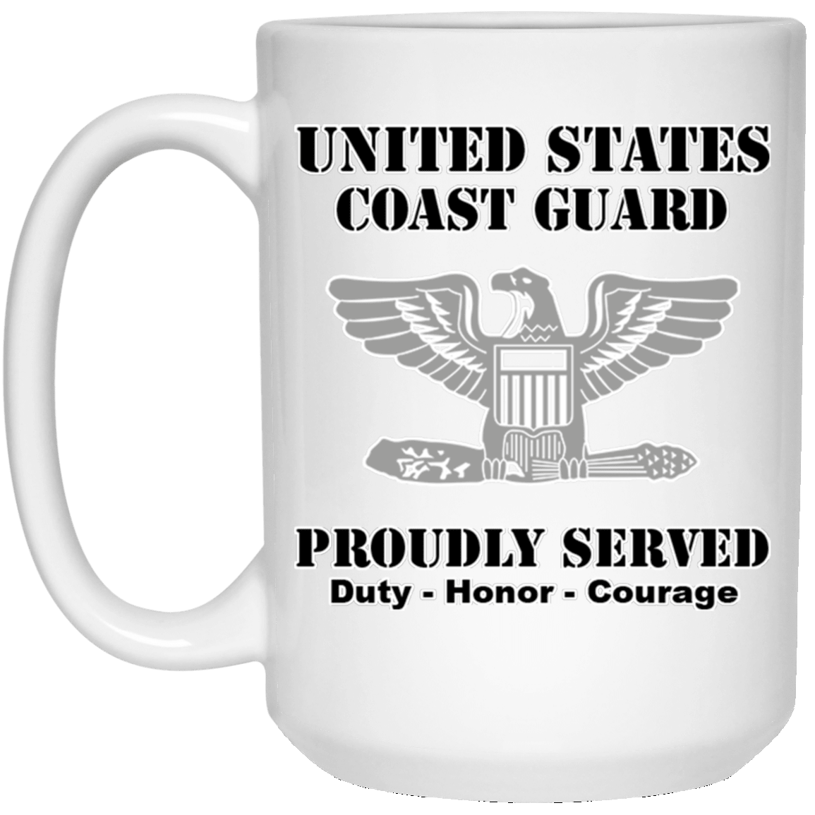 US Coast Guard O-6 Captain O6 CAPT Senior Officer Ranks White Coffee Mug - Stainless Travel Mug-Mug-USCG-Officer-Veterans Nation