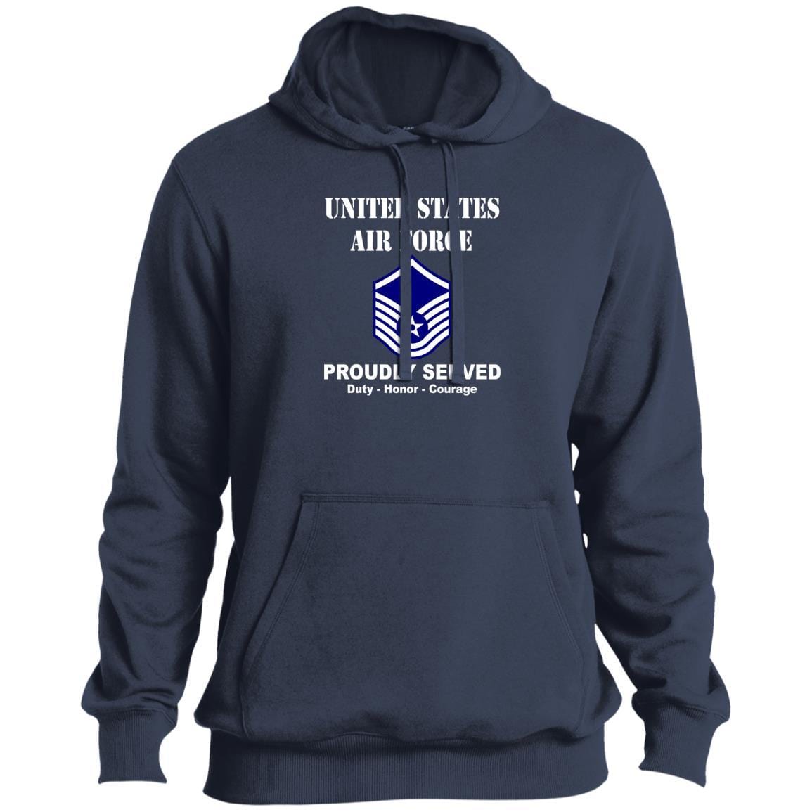 US Air Force E-7 Master Sergeant MSgt E7 Noncommissioned Officer Ranks T shirt Sport-Tek Tall Pullover Hoodie - T-Shirt-TShirt-USAF-Veterans Nation