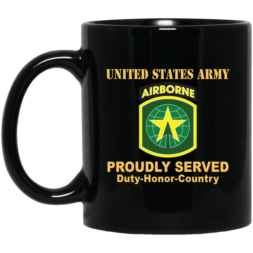 US ARMY 16TH MILITARY POLICE BRIGADE- 11 oz - 15 oz Black Mug-Mug-Army-CSIB-Veterans Nation