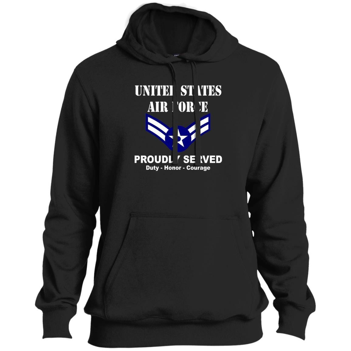 US Air Force E-3 Airman First Class A1C E3 Ranks Enlisted Airman T shirt Sport-Tek Tall Pullover Hoodie - T-Shirt-TShirt-USAF-Veterans Nation