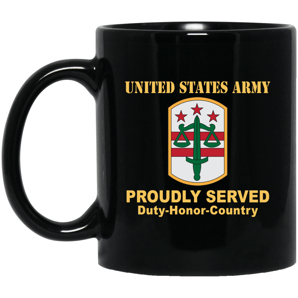 US ARMY 260TH MILITARY POLICE BRIGADE- 11 oz - 15 oz Black Mug-Mug-Army-CSIB-Veterans Nation