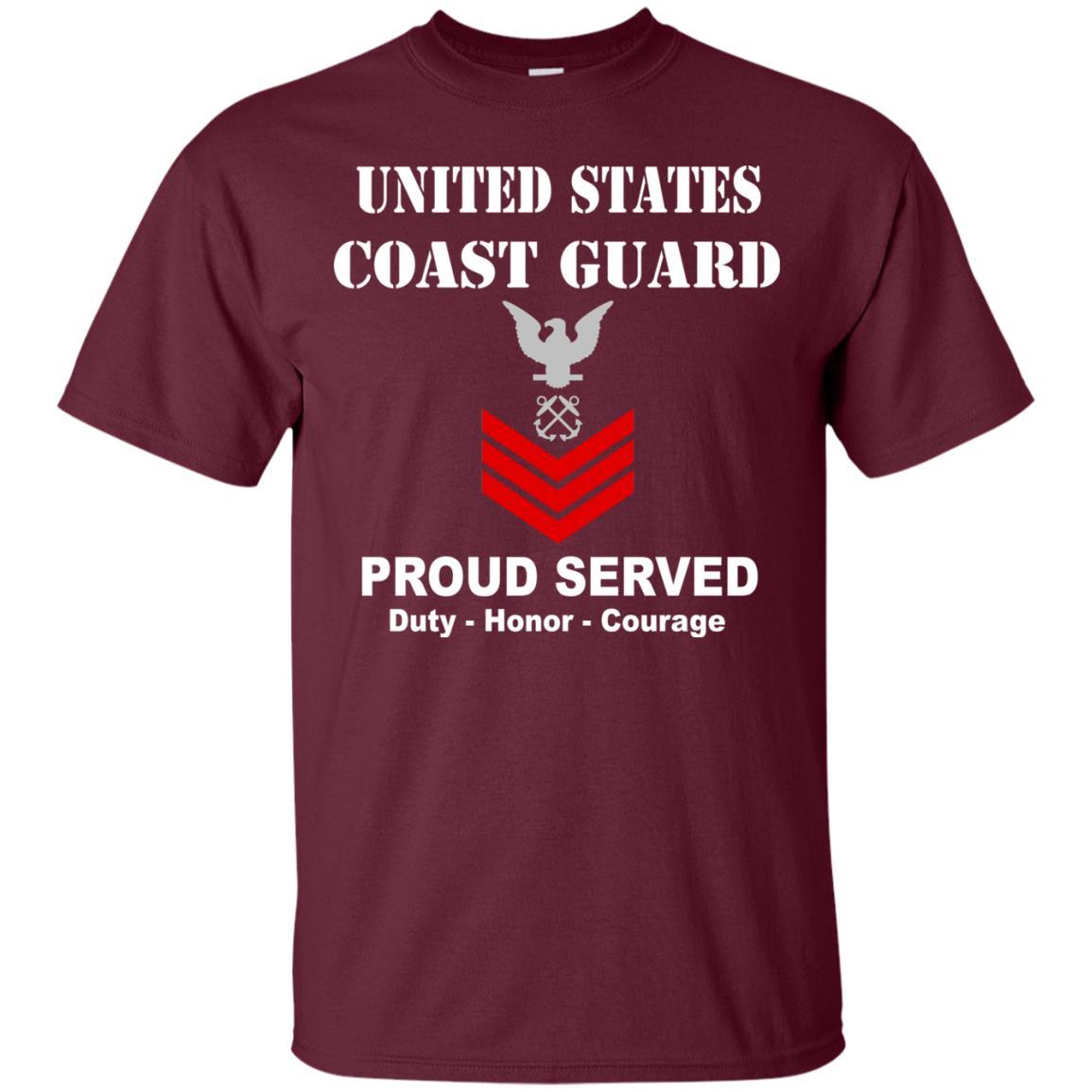 US Coast Guard E-6 Petty Officer First Class E6 PO1 Petty Officer Men Front USCG T Shirt-TShirt-USCG-Veterans Nation