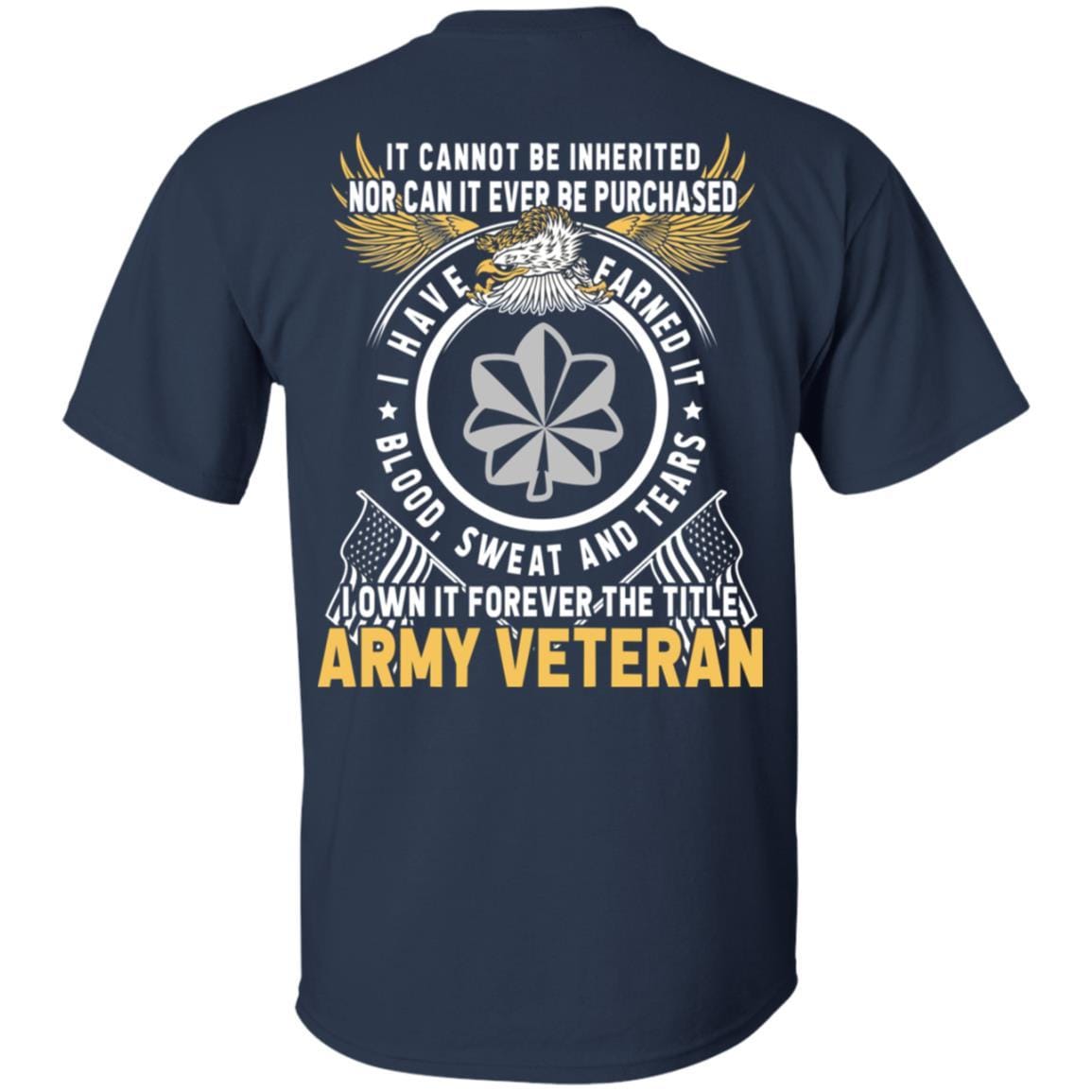 US Army O-5 Lieutenant Colonel O5 LTC Field Officer Ranks T-Shirt For Men On Back-TShirt-Army-Veterans Nation