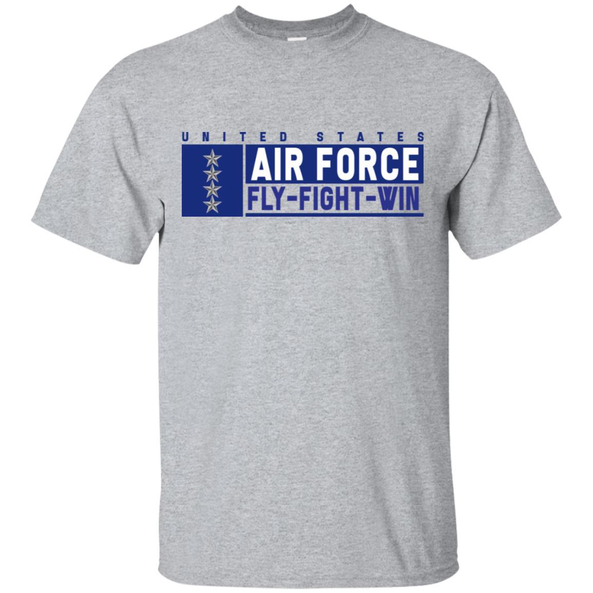 US Air Force O-10 General Fly - Fight - Win T-Shirt On Front For Men-TShirt-USAF-Veterans Nation