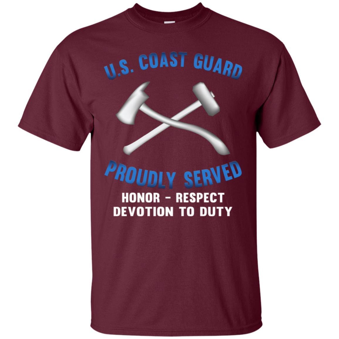 US Coast Guard Damage Controlman DC Logo Proudly Served T-Shirt For Men On Front-TShirt-USCG-Veterans Nation