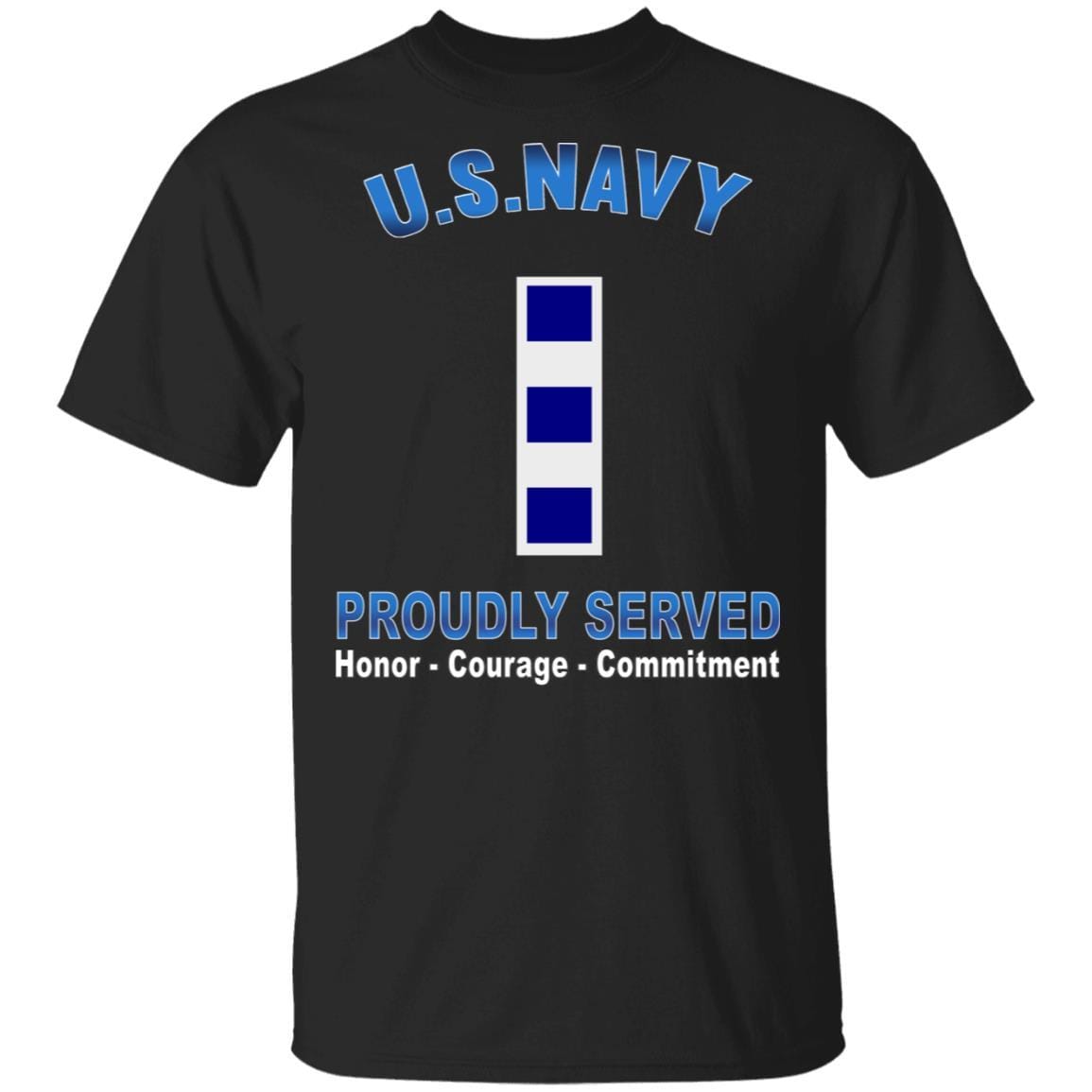 US Navy W-4 Chief Warrant Officer 4 W4 CW4 Warrant Officer Proudly Served T-Shirt On Front-Apparel-Veterans Nation