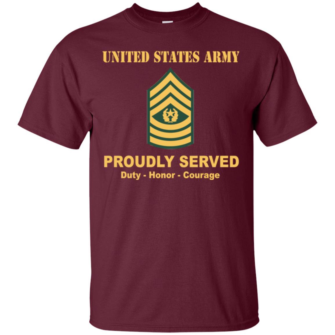 US Army E-9 Command Sergeant Major E9 CSM Noncommissioned Officer Ranks Men Front Shirt US Army Rank-TShirt-Army-Veterans Nation