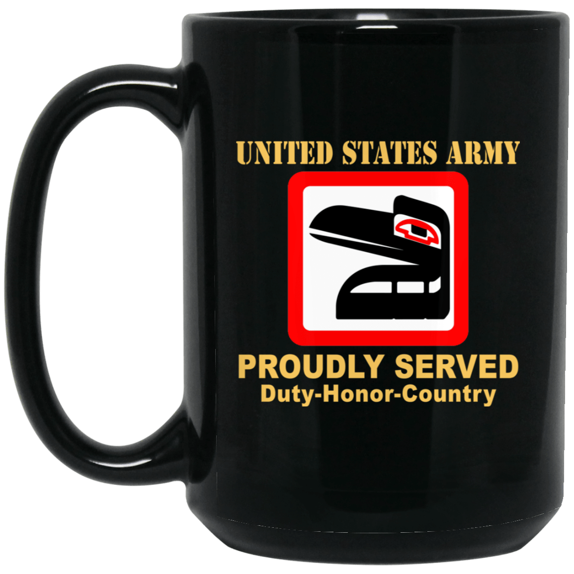 US ARMY 81ST ARMORED BRIGADE COMBAT TEAM - 11 oz - 15 oz Black Mug-Mug-Army-CSIB-Veterans Nation