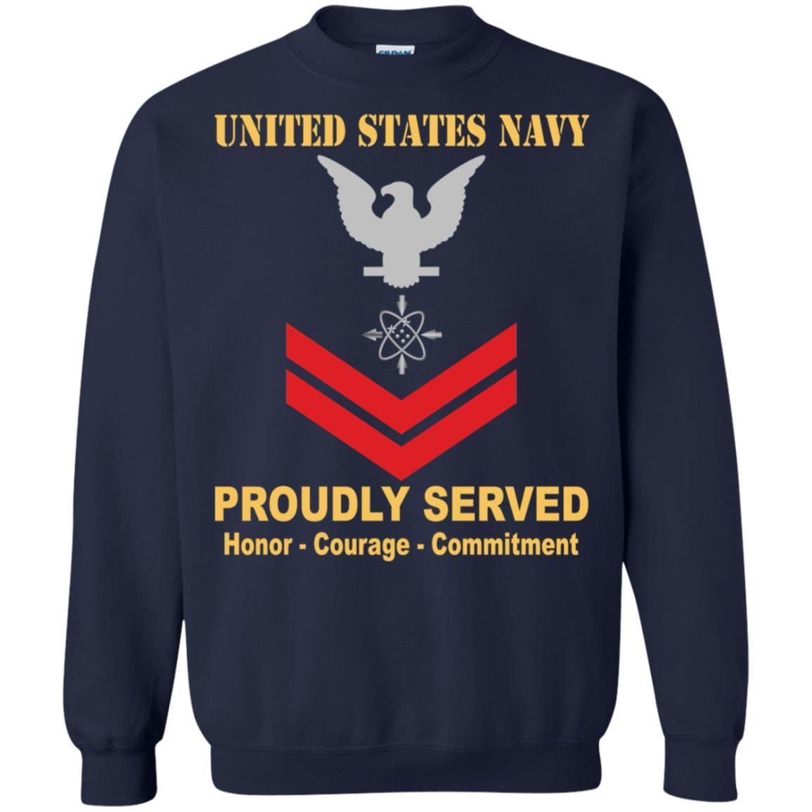 U.S Navy Data systems technician Navy DS E-5 Rating Badges Proudly Served T-Shirt For Men On Front-TShirt-Navy-Veterans Nation