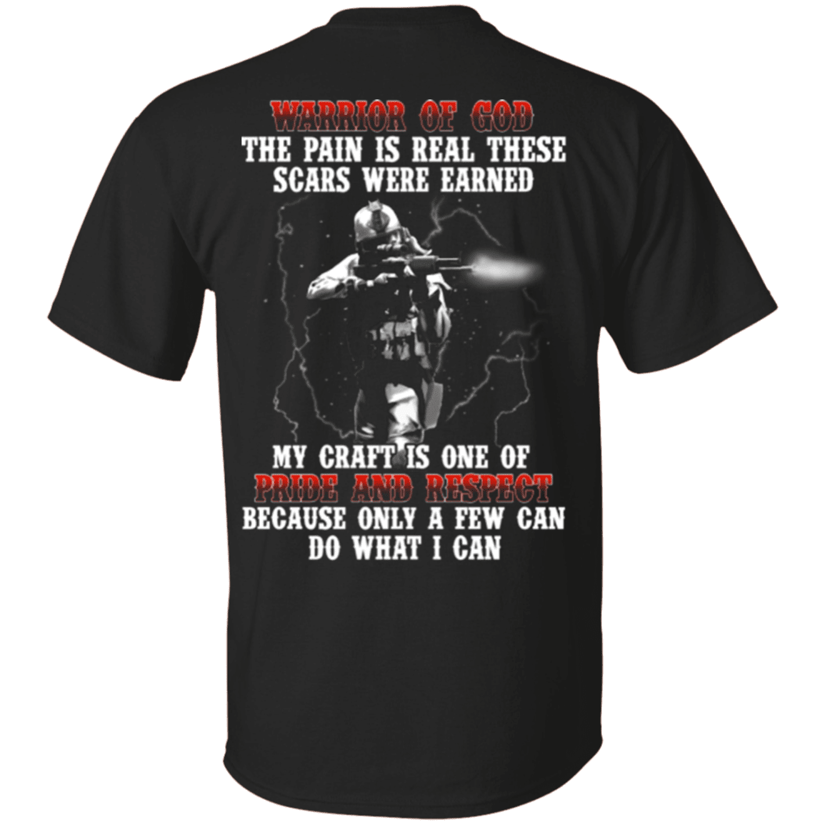 Military T-Shirt "Veteran - Warrior Of God"-TShirt-General-Veterans Nation