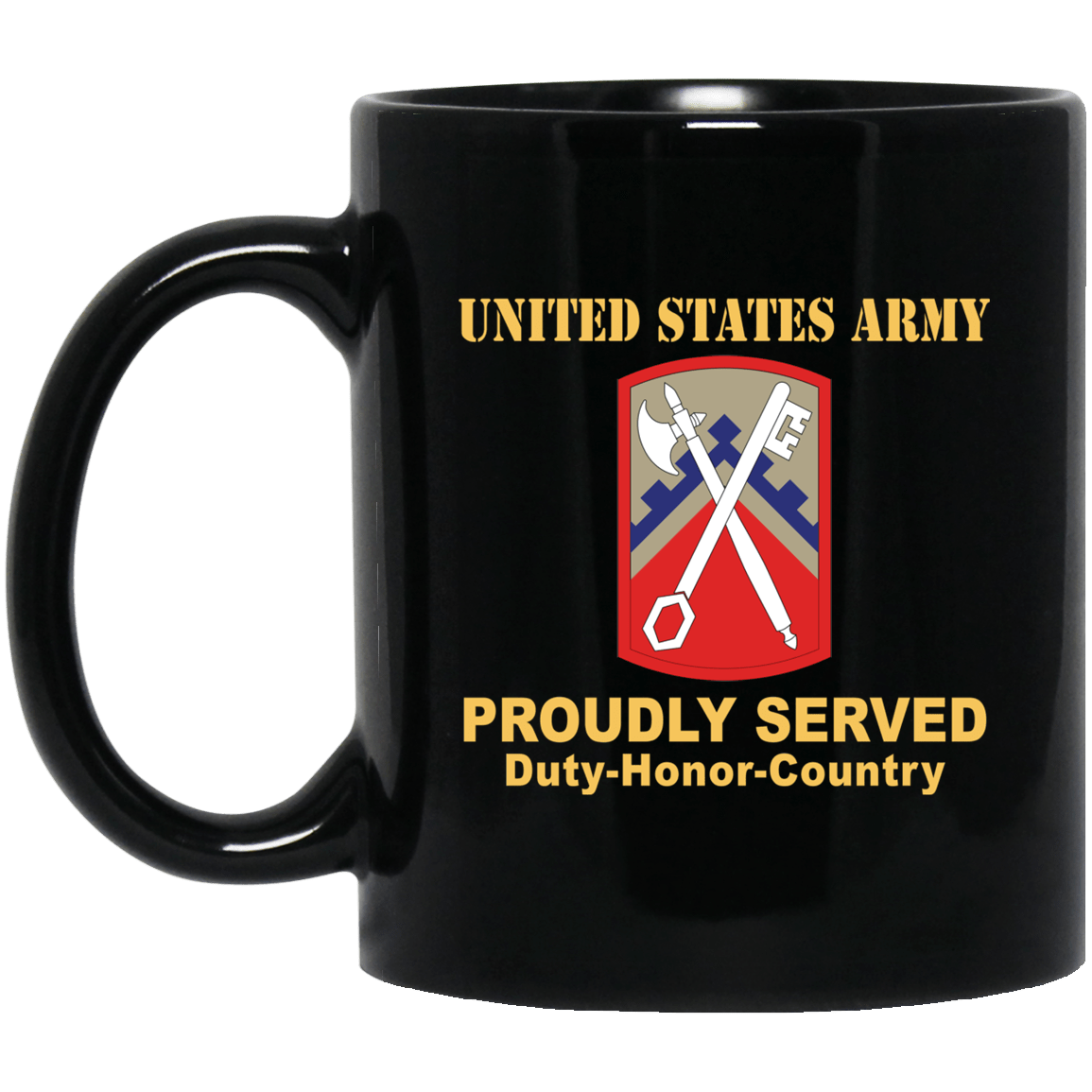 US ARMY 16TH SUSTAINMENT BRIGADE- 11 oz - 15 oz Black Mug-Mug-Army-CSIB-Veterans Nation