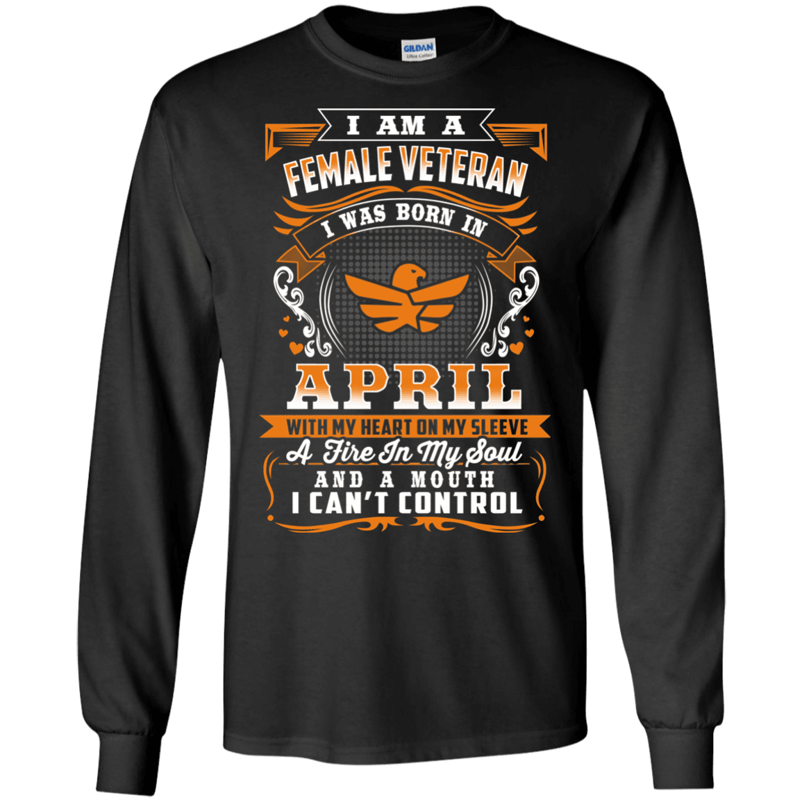 Military T-Shirt "FEMALE VETERAN BORN IN APRIL"-TShirt-General-Veterans Nation