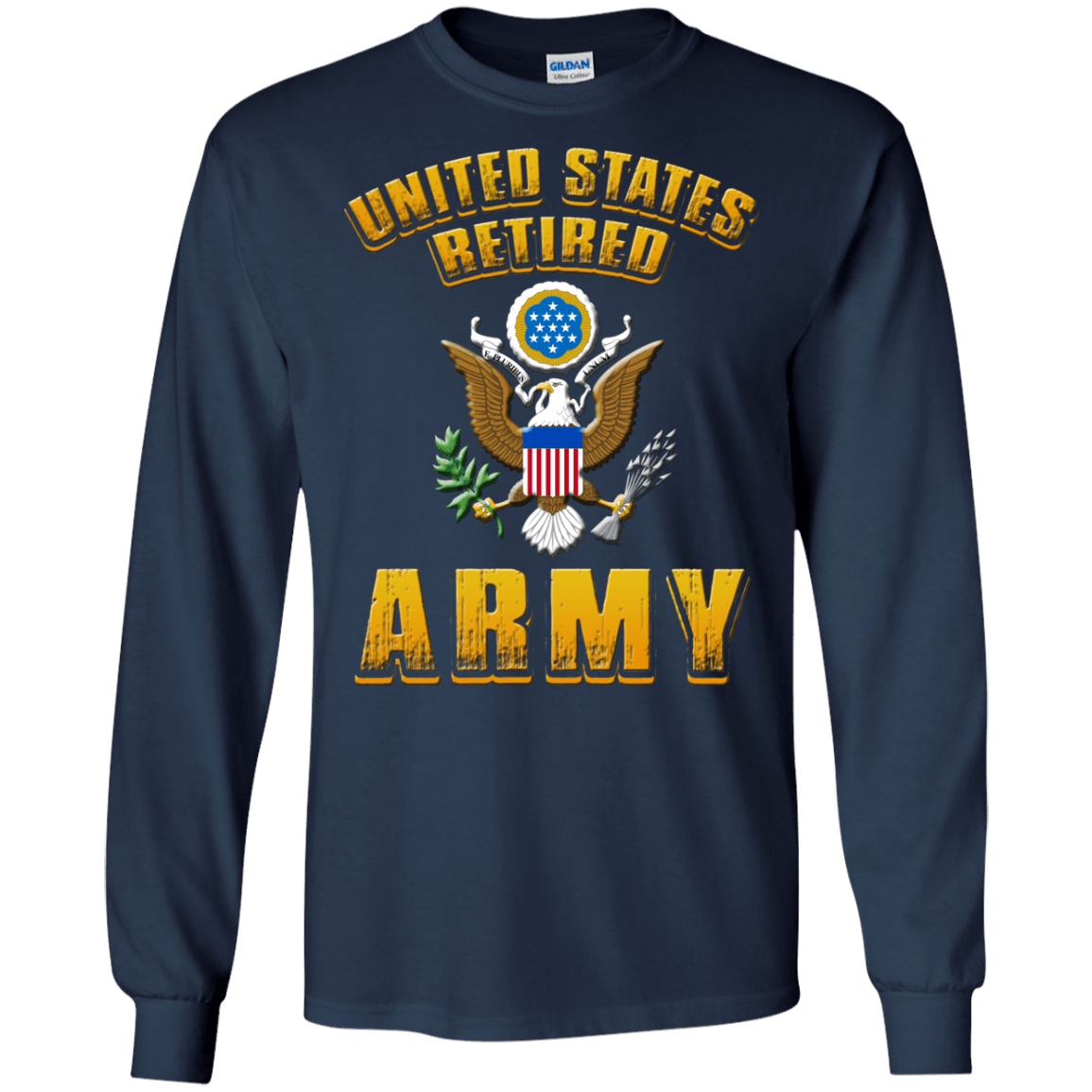 US Retired Army Veteran Front T Shirts-TShirt-Army-Veterans Nation