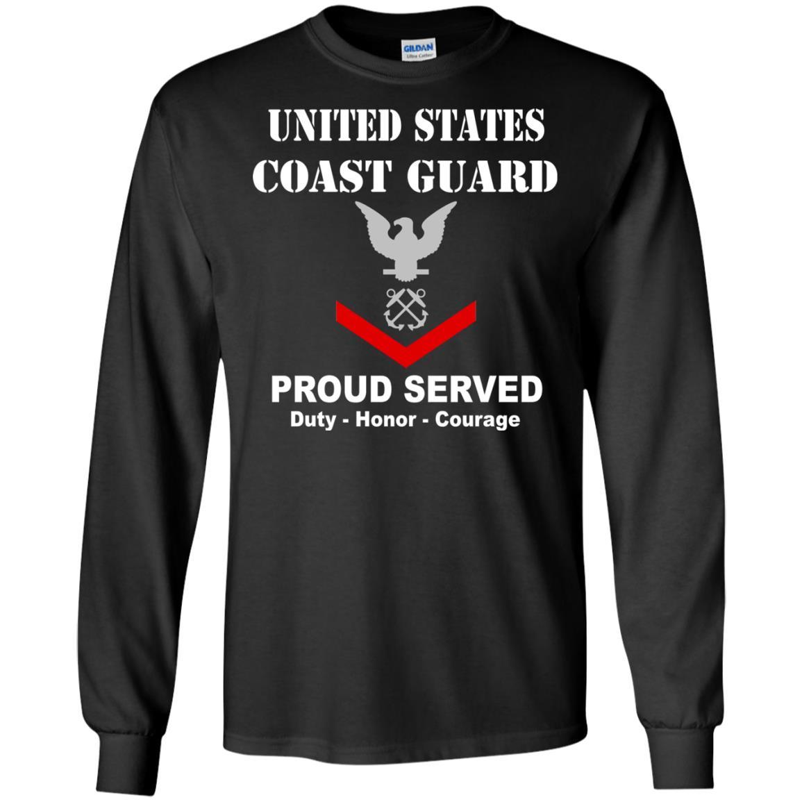 US Coast Guard E-4 Petty Officer Third Class E4 PO3 Petty Officer Men Front USCG T Shirt-TShirt-USCG-Veterans Nation