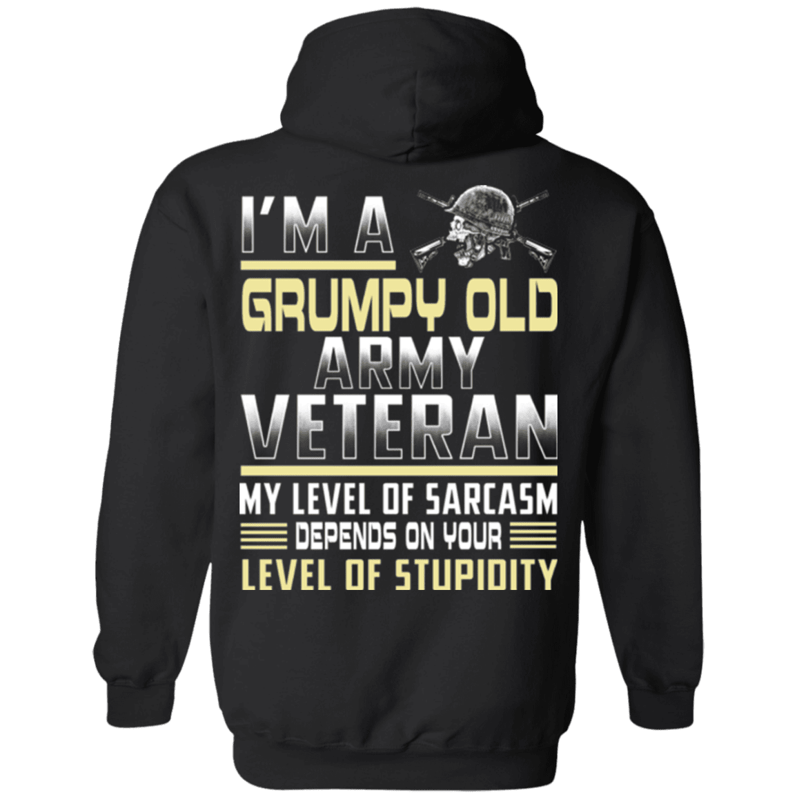 I'm A Grump Old Army Veteran - Men Back T Shirt-TShirt-Army-Veterans Nation