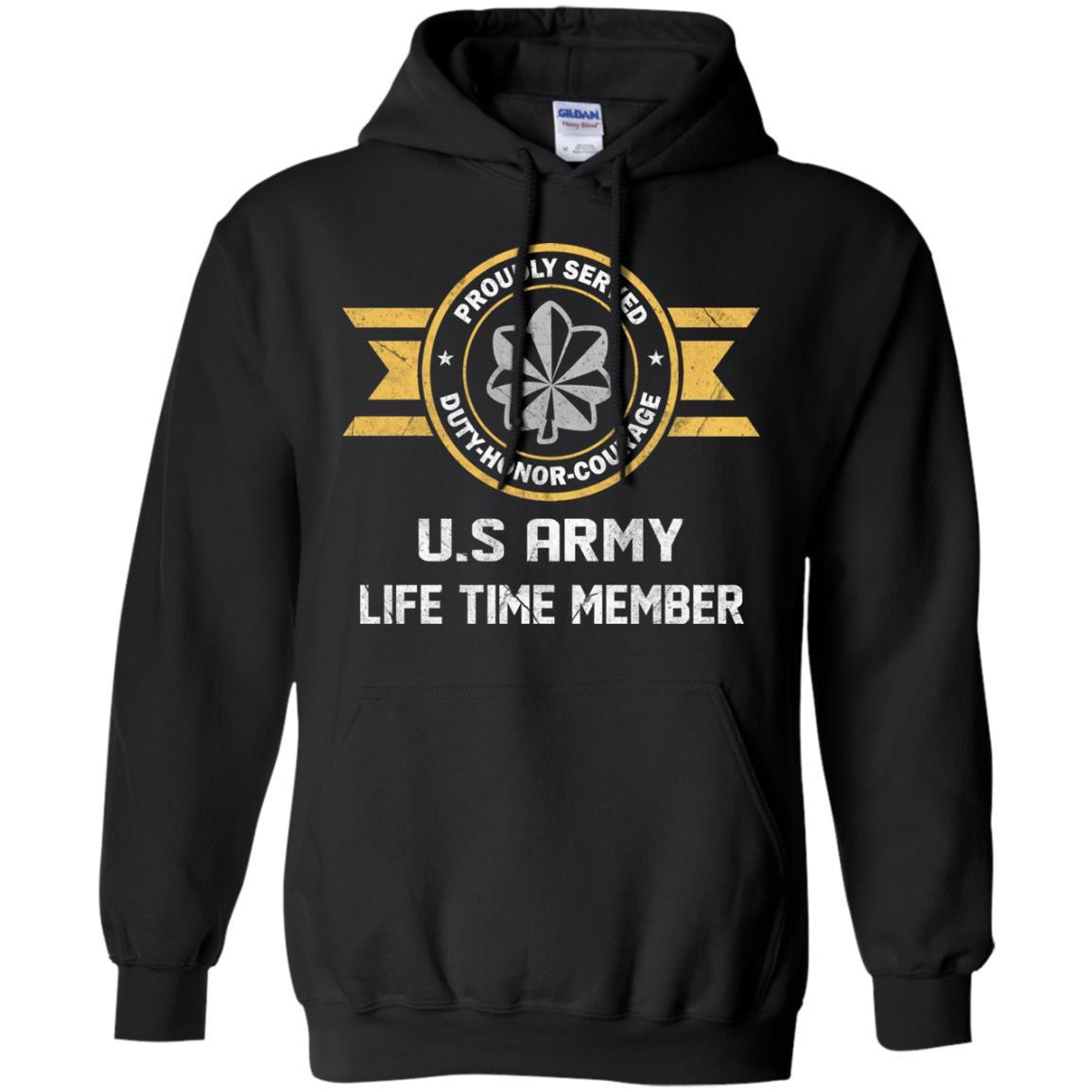 Life Time Member - US Army O-5 Lieutenant Colonel O5 LTC Field Officer Ranks Men T Shirt On Front-TShirt-Army-Veterans Nation