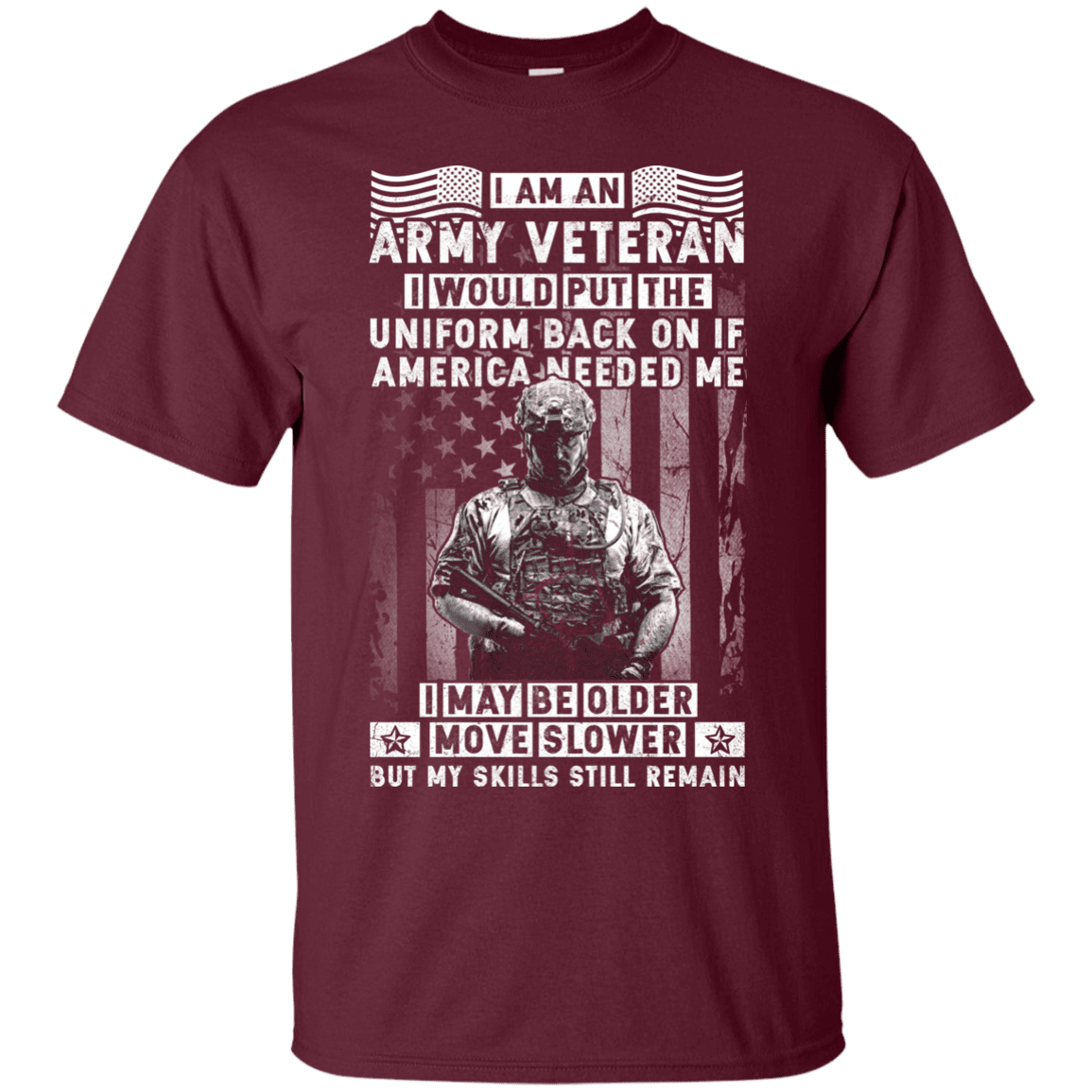 I am an Army Veteran Men Front T Shirt-TShirt-Army-Veterans Nation