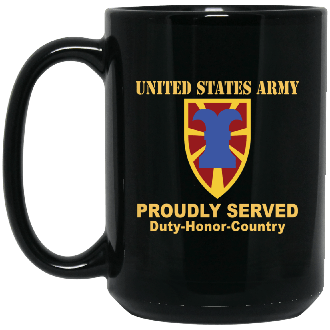 US ARMY 7TH TRANSPORTATION BRIGADE- 11 oz - 15 oz Black Mug-Mug-Army-CSIB-Veterans Nation