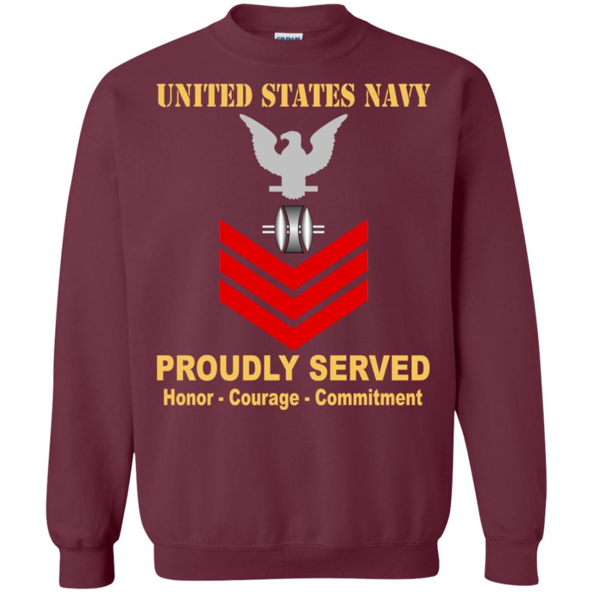 Navy Opticalman Navy OM E-6 Rating Badges Proudly Served T-Shirt For Men On Front-TShirt-Navy-Veterans Nation