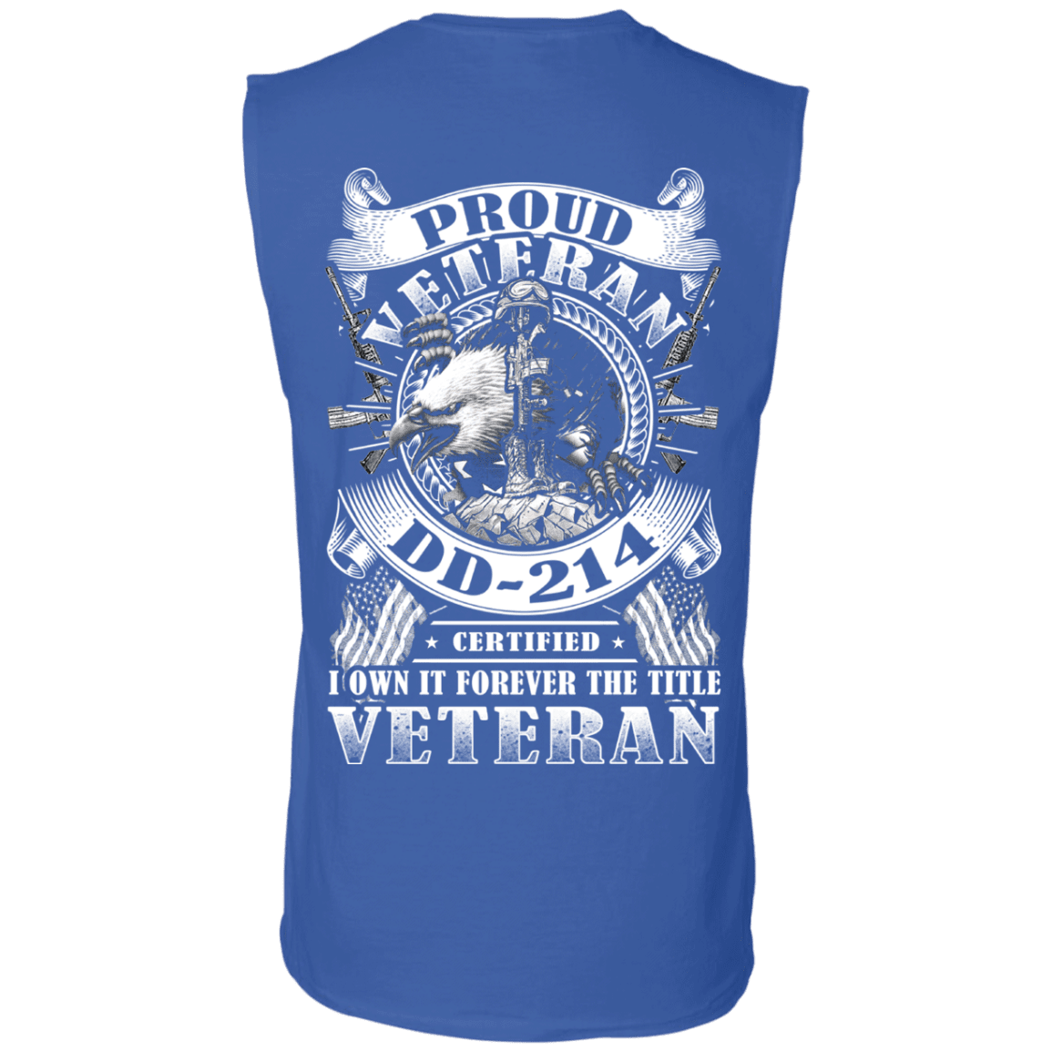 Military T-Shirt "Proud Veteran DD 214 Back"-TShirt-General-Veterans Nation