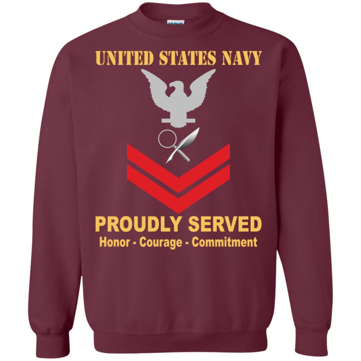 Navy Intelligence Specialist Navy IS E-5 Rating Badges Proudly Served T-Shirt For Men On Front-TShirt-Navy-Veterans Nation