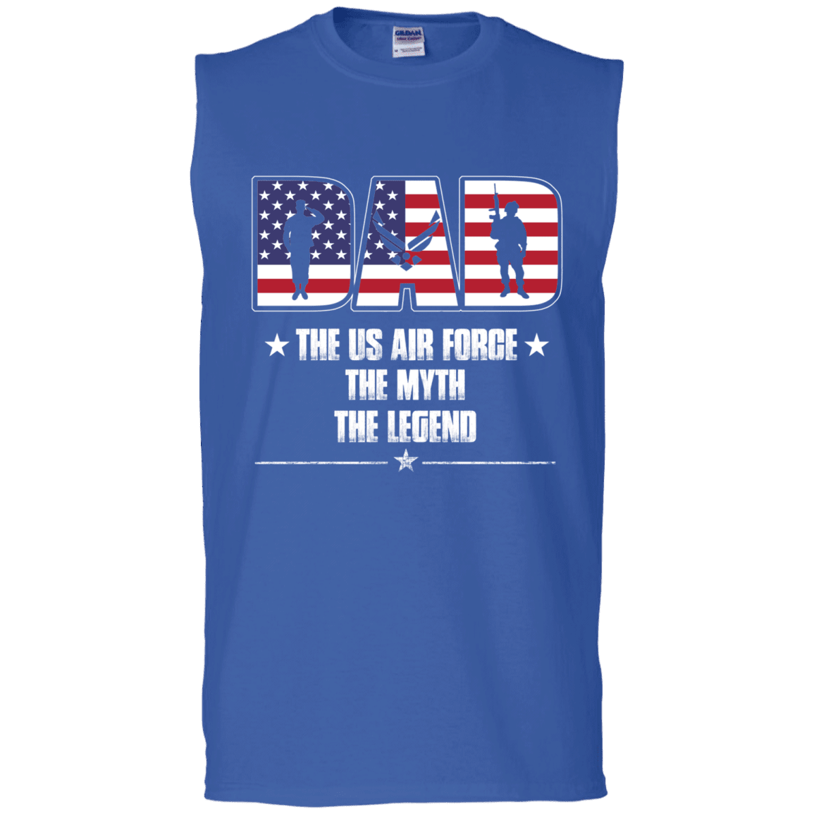 US Air Force Legend Dad Front T Shirts-TShirt-USAF-Veterans Nation