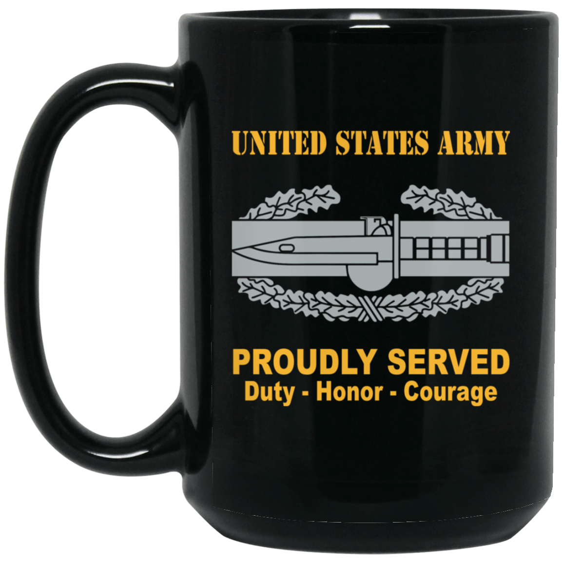 US Army Combat Action Badge 11 oz - 15 oz-Mug-Army-Badge-Veterans Nation