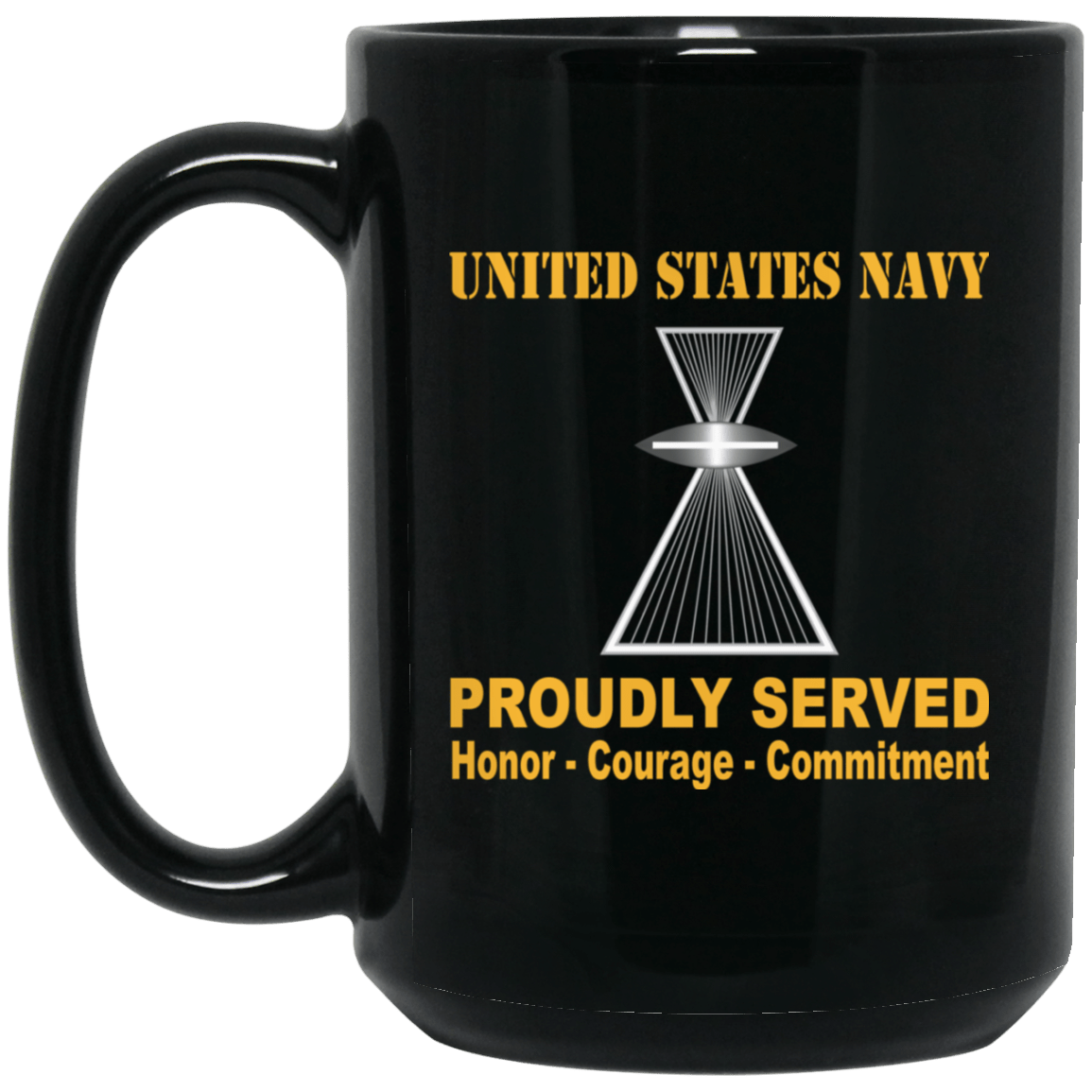 U.S Navy Aviation Photographer's Mate PH Proudly Served Black Mug 11 oz - 15 oz-Mug-Navy-Rate-Veterans Nation