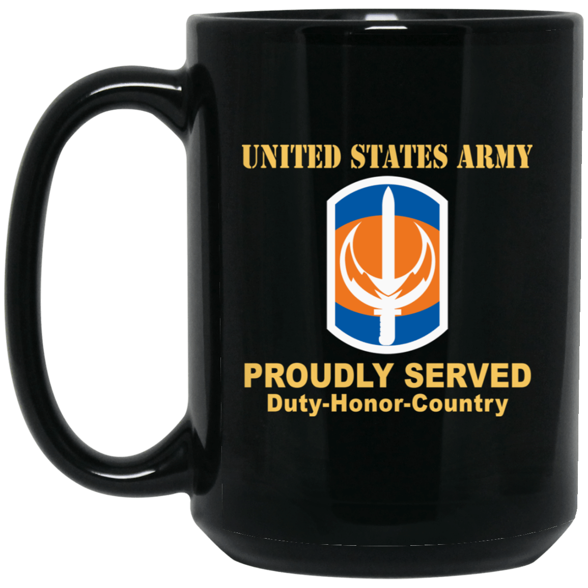 US ARMY 228 SIGNAL BRIGADE- 11 oz - 15 oz Black Mug-Mug-Army-CSIB-Veterans Nation