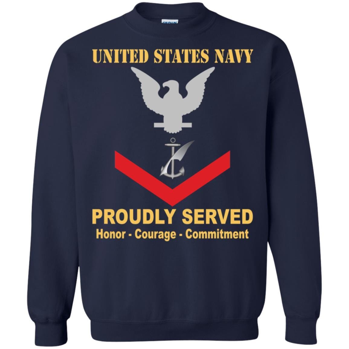 Navy Counselor Navy NC E-4 Rating Badges Proudly Served T-Shirt For Men On Front-TShirt-Navy-Veterans Nation