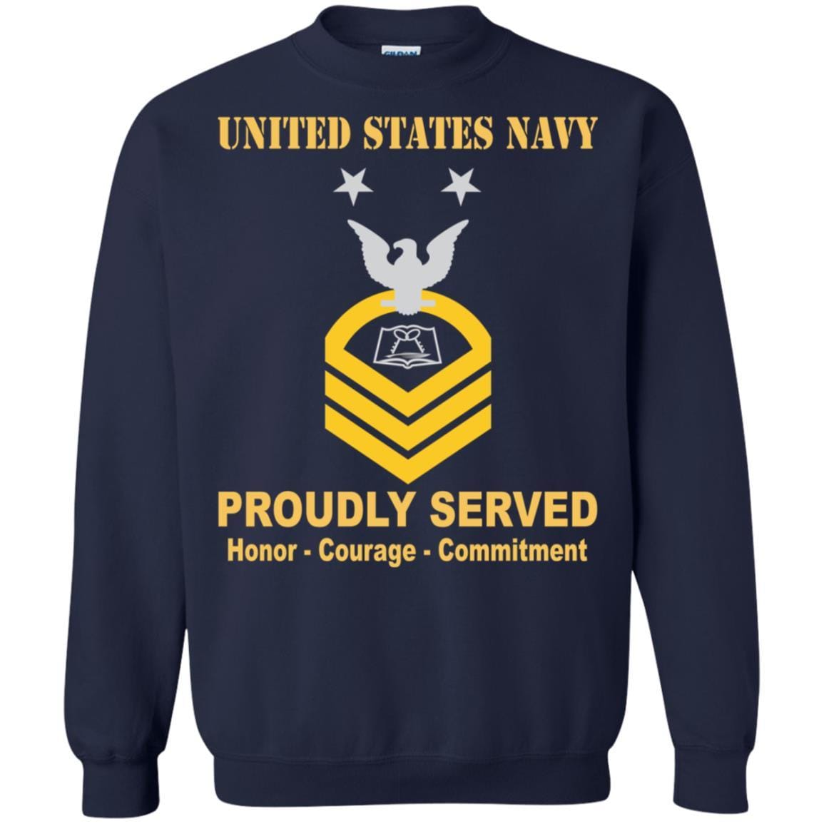 Navy Culinary Specialist Navy CS E-9 Rating Badges Proudly Served T-Shirt For Men On Front-TShirt-Navy-Veterans Nation