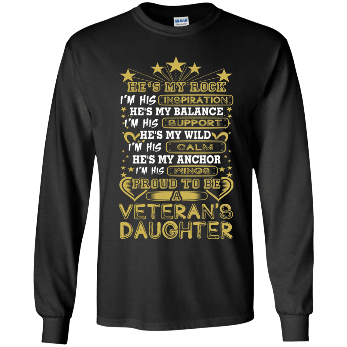 Military T-Shirt "Proud To Be A Veteran's Daughter"-TShirt-General-Veterans Nation