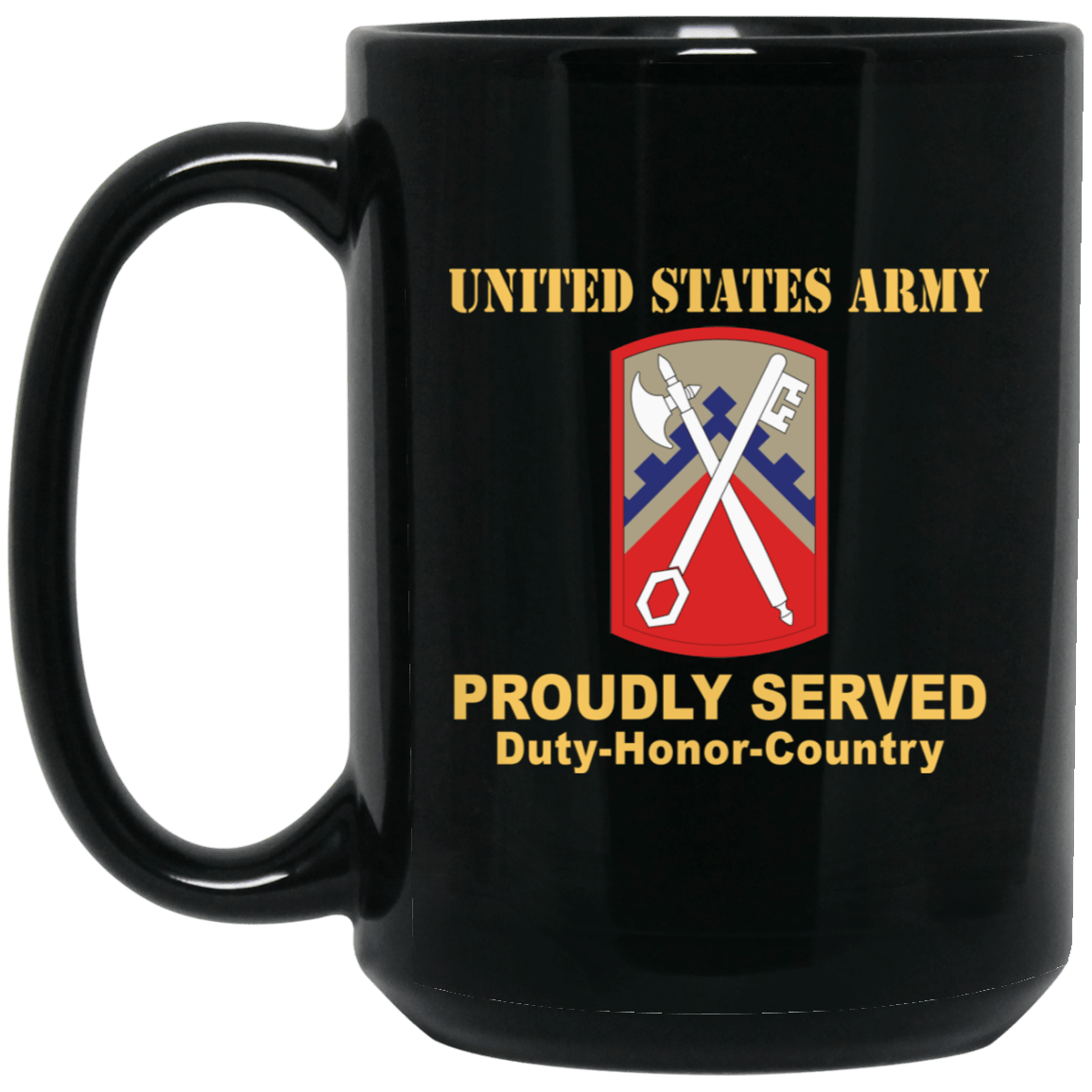 US ARMY 16TH SUSTAINMENT BRIGADE- 11 oz - 15 oz Black Mug-Mug-Army-CSIB-Veterans Nation