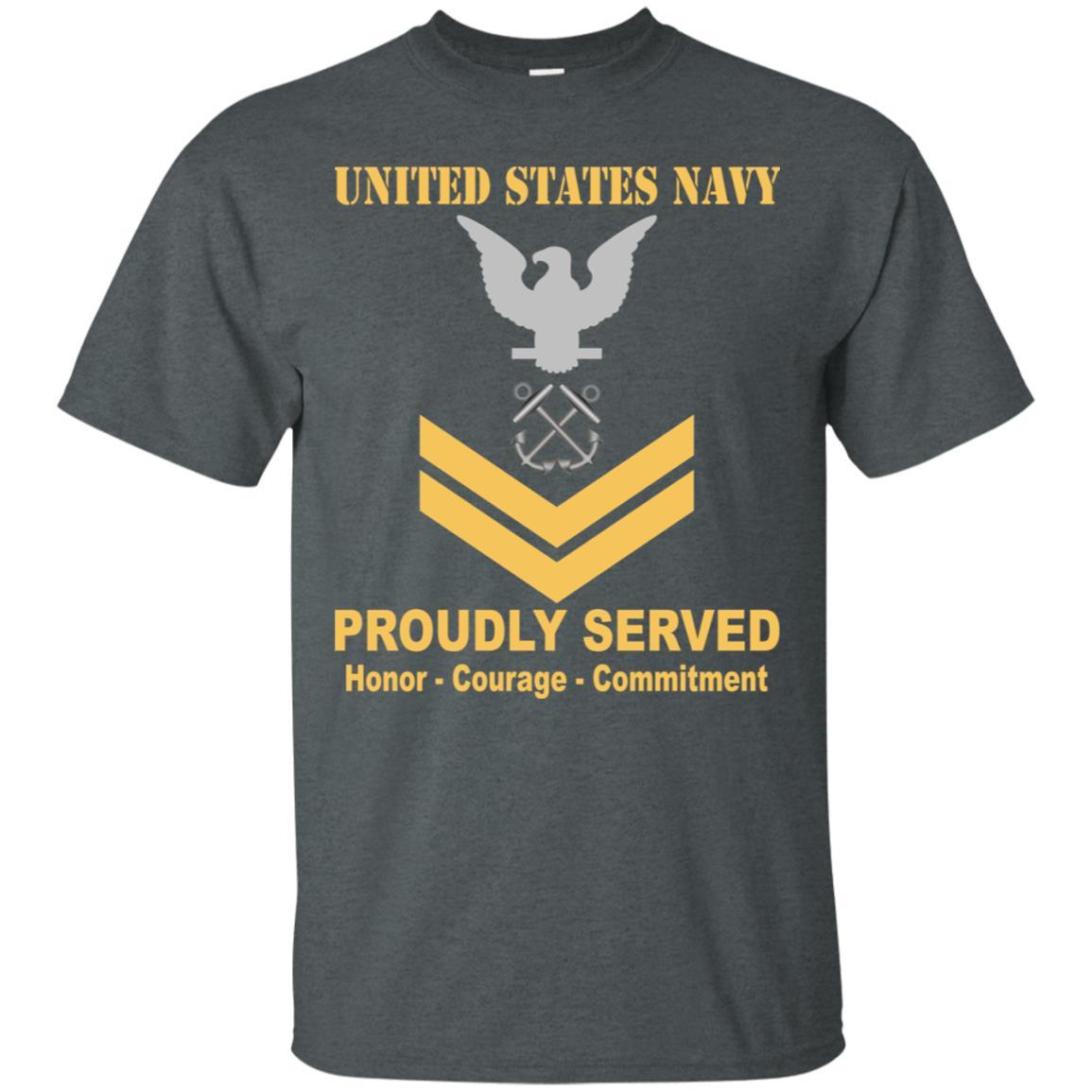 U.S Navy Boatswain's Mate Navy BM E-5 Rating Badges Proudly Served T-Shirt For Men On Front-TShirt-Navy-Veterans Nation