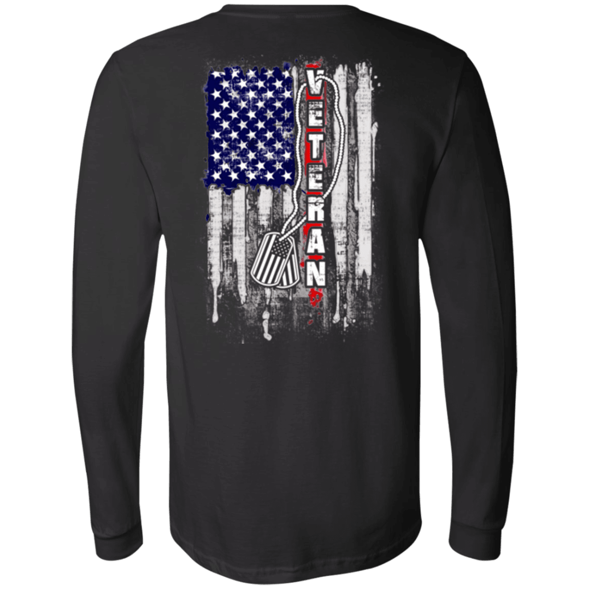 Military T-Shirt "Veteran America Flag"-TShirt-General-Veterans Nation