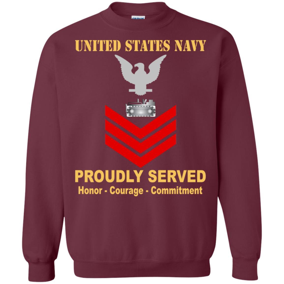 Navy Equipment Operator Navy EO E-6 Rating Badges Proudly Served T-Shirt For Men On Front-TShirt-Navy-Veterans Nation