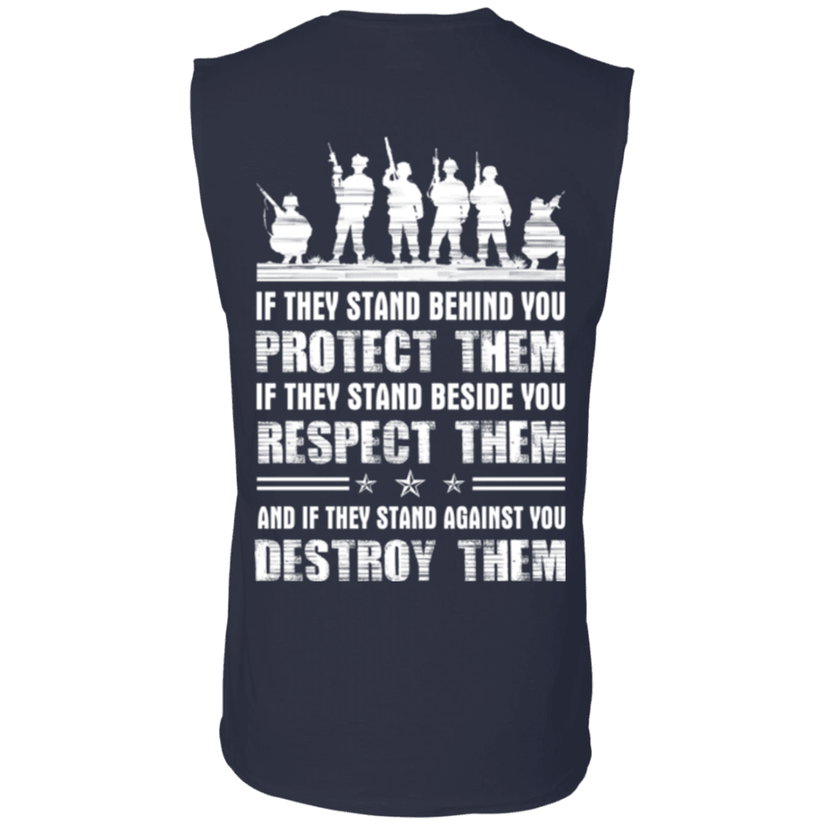 Military T-Shirt "Protect Them - Respect Them - Destroy Them Veteran"-TShirt-General-Veterans Nation