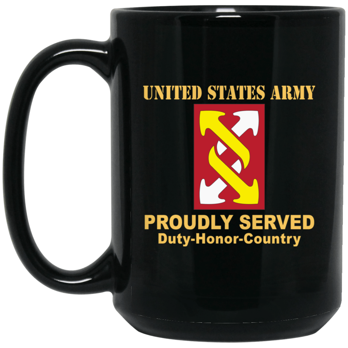 US ARMY 143RD SUSTAINMENT BRIGADE- 11 oz - 15 oz Black Mug-Mug-Army-CSIB-Veterans Nation