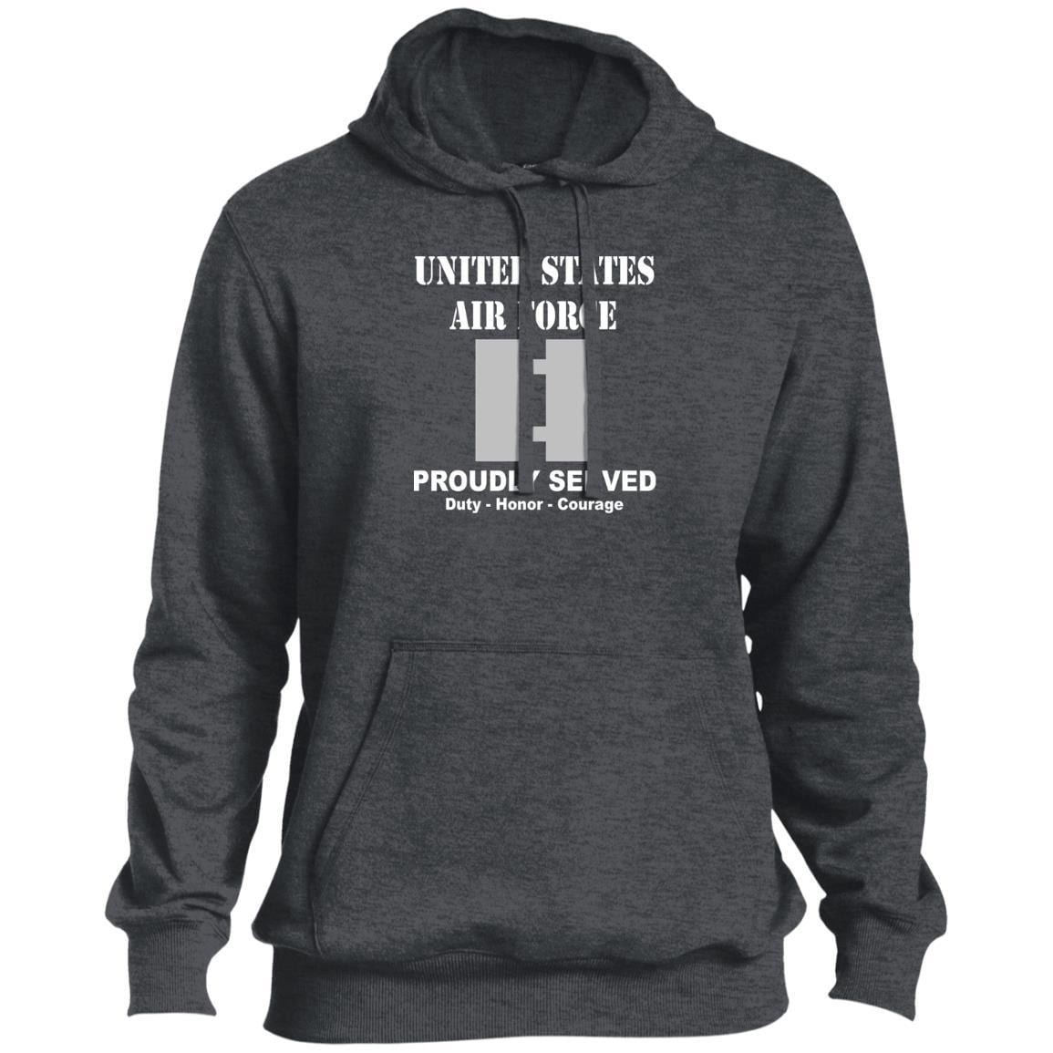 US Air Force O-3 Captain Capt O3 Commissioned Officer Ranks T shirt Sport-Tek Tall Pullover Hoodie - T-Shirt-TShirt-USAF-Veterans Nation