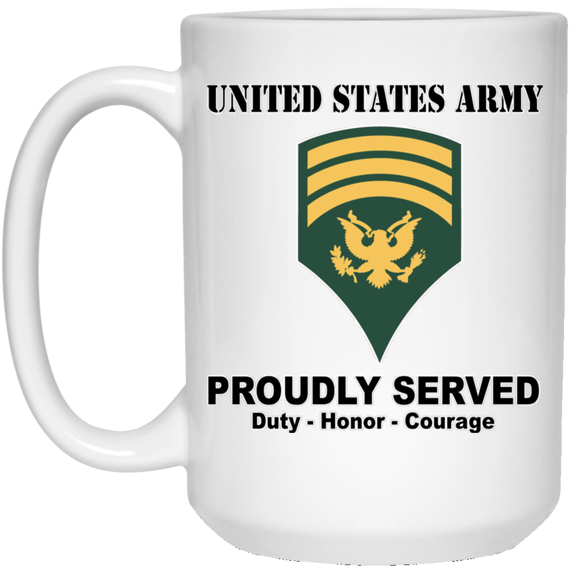 US Army E-7 SPC E7 Specialist Ranks White Coffee Mug - Stainless Travel Mug-Mug-Army-Ranks-Veterans Nation