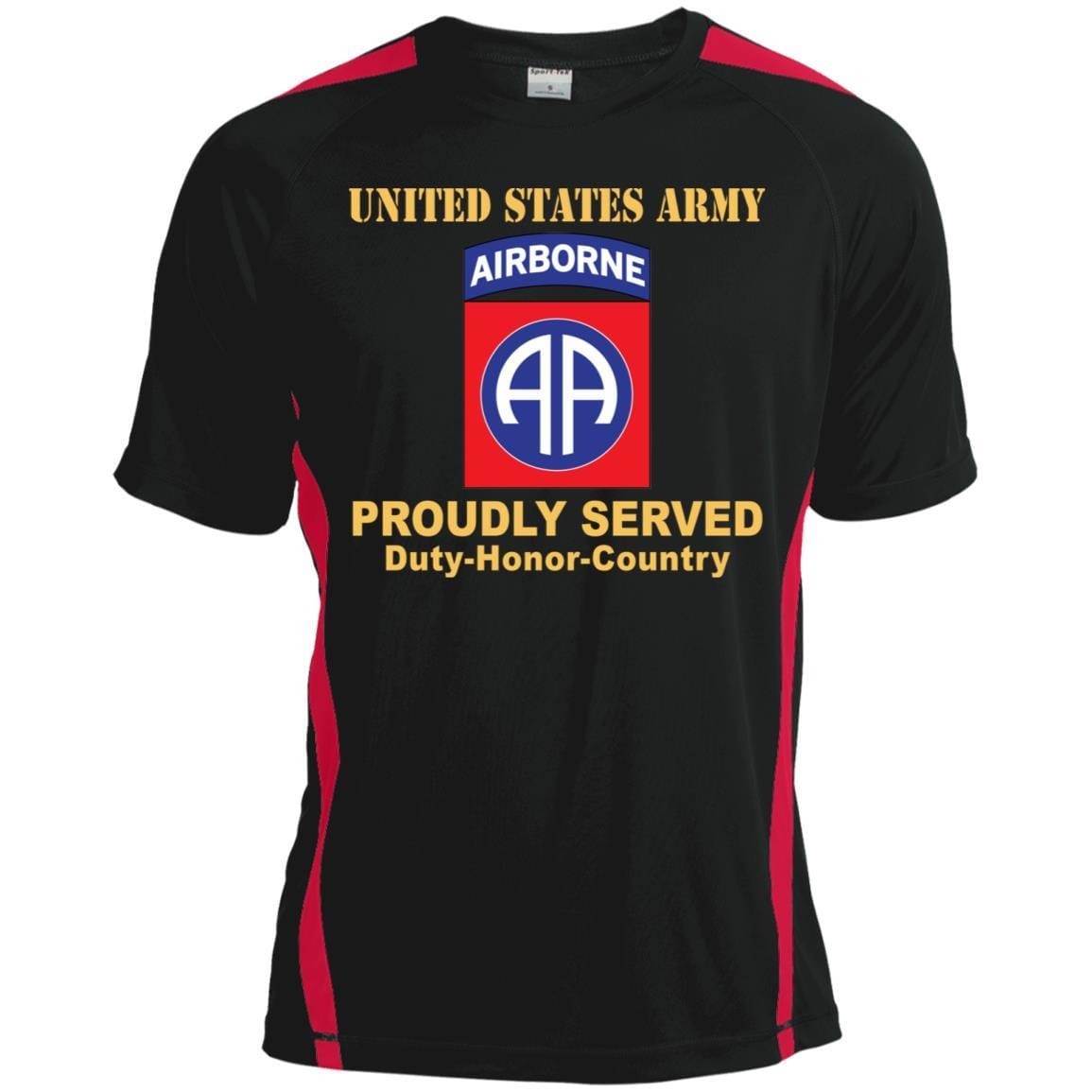 US ARMY 82ND AIRBORNE DIVISION - Proudly Served T-Shirt On Front For Men-TShirt-Army-Veterans Nation