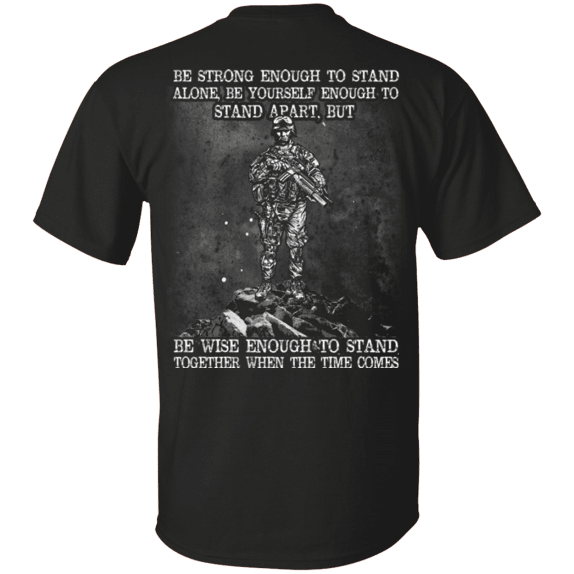 Military T-Shirt "Strong Enough To Stand Together Veteran"-TShirt-General-Veterans Nation