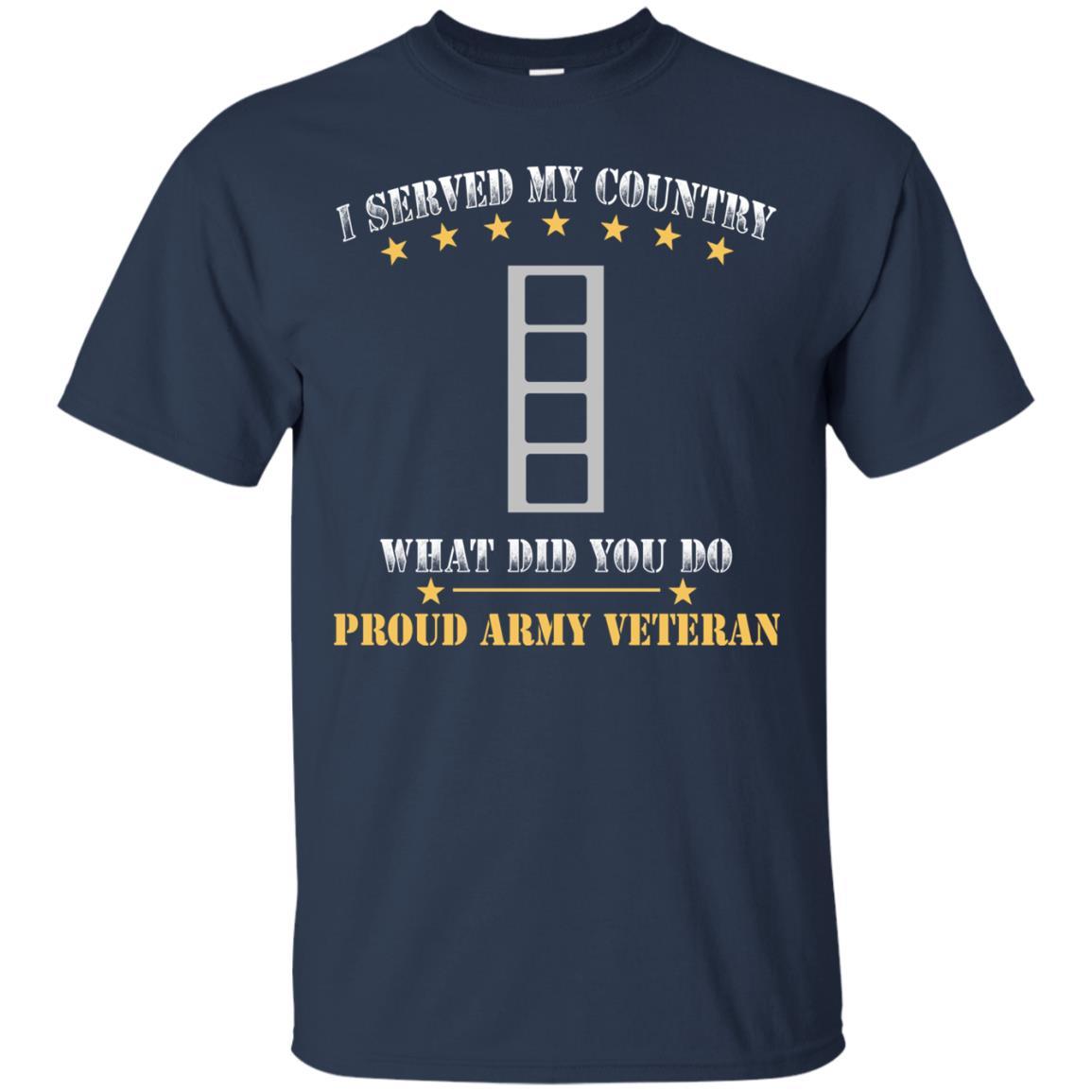 US Army W-4 Chief Warrant Officer 4 W4 CW4 Warrant Officer Ranks Men Front T Shirt - Proud US Army Veteran-TShirt-Army-Veterans Nation